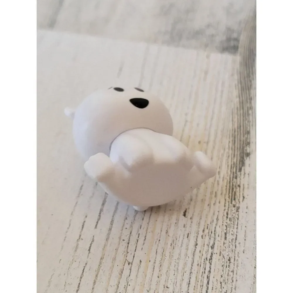 Mini white Arctic polar bear animal zoo pet‎ doll accessory toy figure